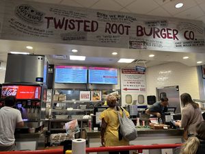 DFW terminal A near gate 24  at DFW - Twisted Root Burger - TA in Dallas