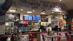 Counter at DFW - Twisted Root Burger - TA in Dallas