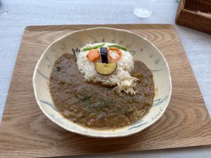 Vegan set. Smiley Curry  at Horieza in Kobe