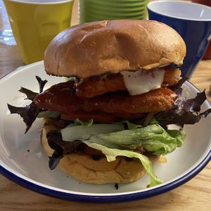Vegan chilli Nelson burger   at Culture Burger Joint in Nelson