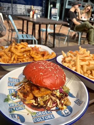 Tofu burger at Culture Burger Joint in Nelson