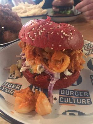 I’m Sorry Ms. Jackfruit with a vegan bun at Culture Burger Joint in Nelson