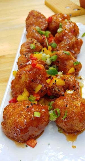 orange cauliflower at Second Nature in San Diego