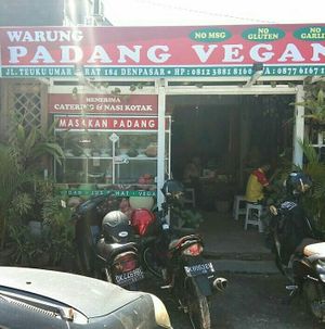 In front of side at Padang Vegan in Padangsambian