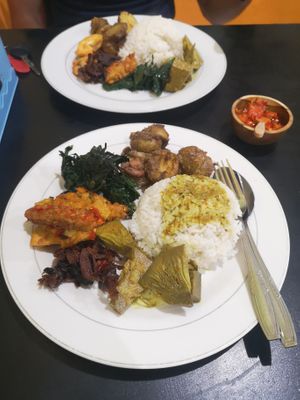 2 Nasi padang 25K each at Padang Vegan in Padangsambian