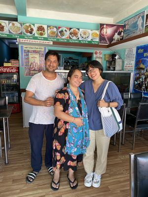 Lovely owners  at Lumbini Sat Saheb Pure Vegetarian Food in Lumbini