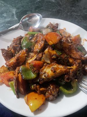 Chili potato  at Lumbini Sat Saheb Pure Vegetarian Food in Lumbini