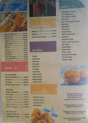 menu at Angan in Pokhara