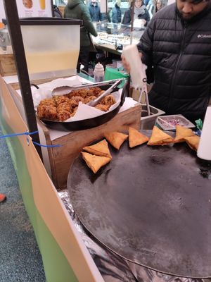 Samoas and Bhujia at Gujarati Rasoi - Borough Market Food Stall in South East London