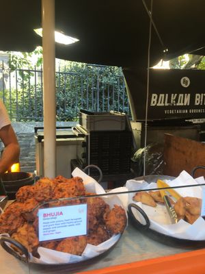 Two starters  at Gujarati Rasoi - Borough Market Food Stall in South East London