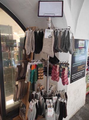 Wool socks at Reformstark Martin in Innsbruck