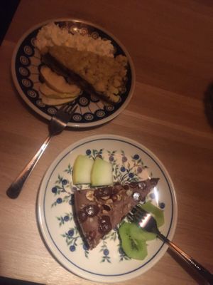 vegan cakes at W Filizance Cafe in Poznan