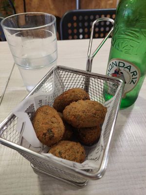 Spinach croquettes at Veggie Burger in Vigo