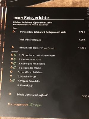 Rice dishes  at Die Waffel in Wiesbaden