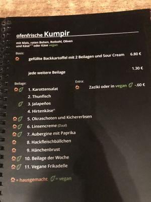 Kumpir dishes  at Die Waffel in Wiesbaden