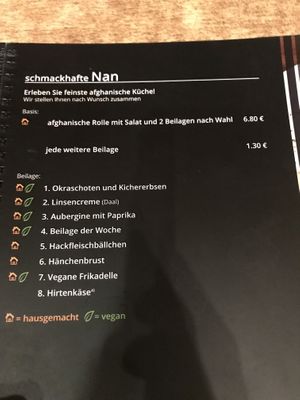 Naan bread  at Die Waffel in Wiesbaden