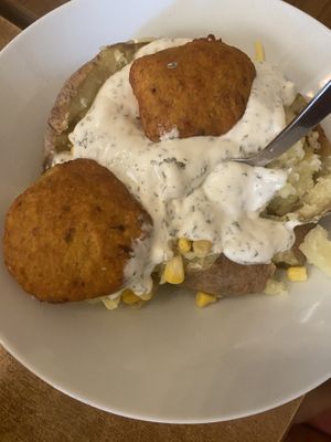 Vegan stuffed potato  at Die Waffel in Wiesbaden