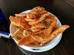 sweet potato fries with tempura batter at Moxie in Colorado Springs