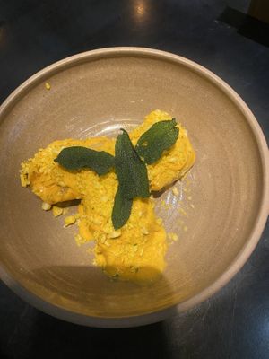 Stuffed pasta  at Justo Restaurant in Medellin