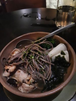 Yummy Ramen Soup at Justo Restaurant in Medellin