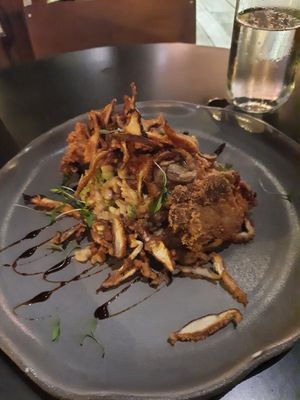 Rice in cashew cream! Delicious at Justo Restaurant in Medellin