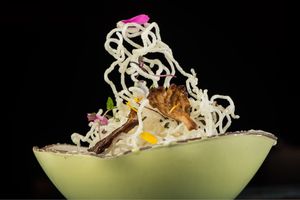 Ramen at Justo Restaurant in Medellin