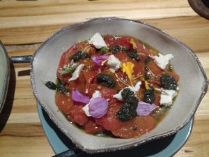 dish offered at Justo Restaurant in Medellin