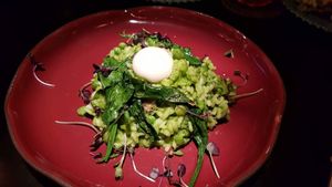 Risotto at Justo Restaurant in Medellin