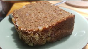 Gluten free banana walnut at Justo Restaurant in Medellin