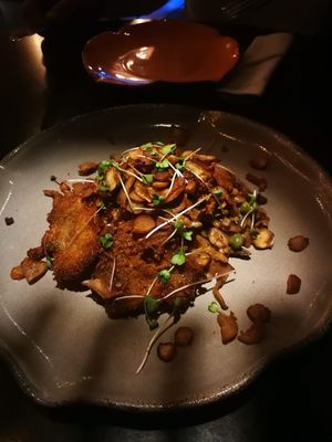 Arroz cremoso with mushrooms (best dish we tried!) at Justo Restaurant in Medellin