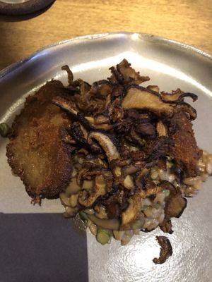 Arroz cremoso de setas at Justo Restaurant in Medellin