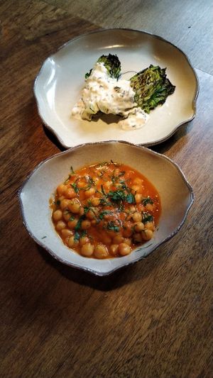 Garbanzos at Justo Restaurant in Medellin