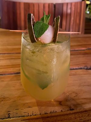 Lychee Mojito at Justo Restaurant in Medellin