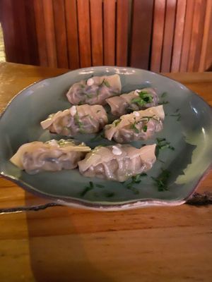 Gyozas con Ponzu at Justo Restaurant in Medellin