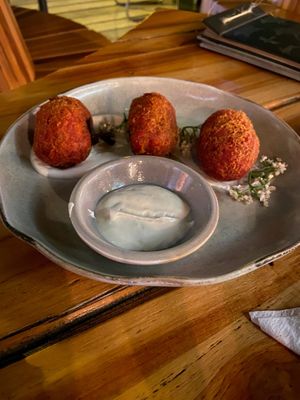 Carmañolas at Justo Restaurant in Medellin