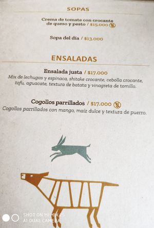 Menú Marzo 2020 at Justo Restaurant in Medellin