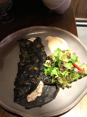 Omelette with cheese and spring onion, doesn’t look the best haha but I swear it was delicious  at Justo Restaurant in Medellin