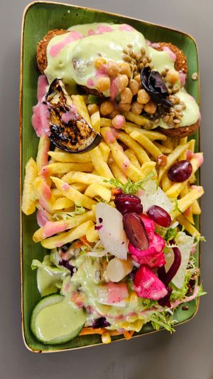 Veganer Dönerteller at Nusslocher Döner-Pizzeria in Nussloch