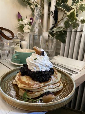 Blueberry pie pancakes  at STHLM Brunch Club in Stockholm