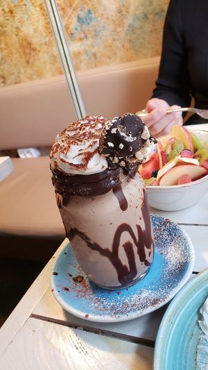 Vegan frozenshake with peanut butter at STHLM Brunch Club in Stockholm