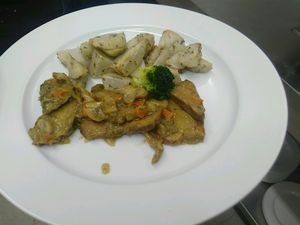 scaloppine di seitan al limone at Naturangolo di Alessandro Mandelli in Osnago