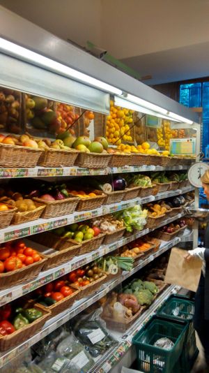 Lovely fresh produce  at Real Foods in Edinburgh