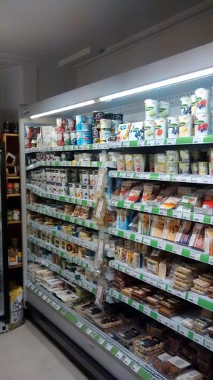 Great refrigerated section. They also have a good selection of frozen products.  at Real Foods in Edinburgh