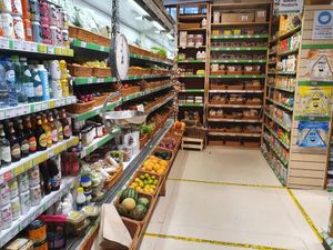 Inside at Real Foods in Edinburgh