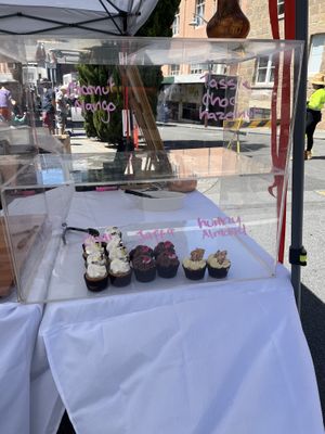 Great little Vegan cupcake stall  at Farm Gate Market in Hobart