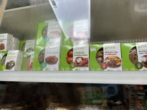 Vegan meat   at Proinsular Market in Puerto Ayora