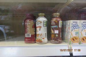 vegan drinks at Proinsular Market in Puerto Ayora