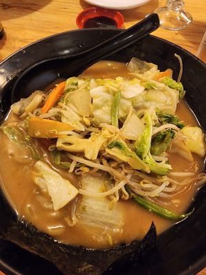 Lamen de legumes at Hinode in Sao Paulo