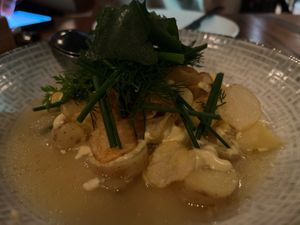 Seawater potatoes   at Detour in Woolloongabba