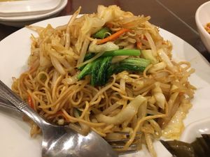 Taiwanese style fried noodle at Koukien in Yokohama